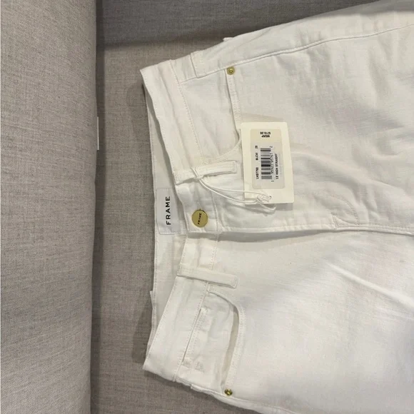 Frame Denim Le High Straight White Jeans - Picture 3 of 5